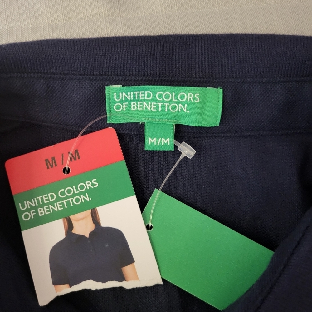 United Colors Of Benetton Dark Blue Polo Dress, Size Medium - Picture 4 of 5